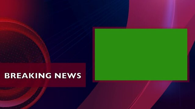 Animated Breaking news template with green screen for videos