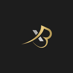 Obraz na płótnie Canvas Alphabet Initials logo BX, XB, X and B
