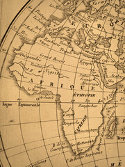 アンティークの古地図　アフリカ