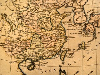 アンティークの古地図　東アジア