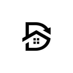 Fototapeta na wymiar initial letter D logo real estate