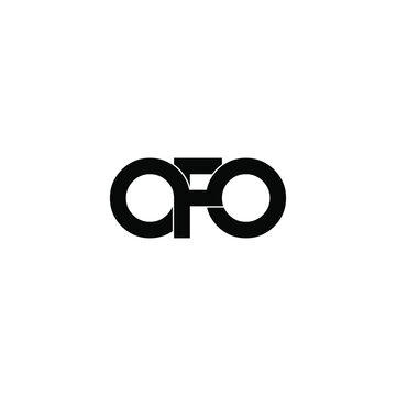 ofo initial letter monogram logo design