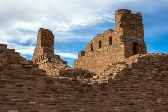 Ruins of the massive church at Abo in Salinas Pueblo Missions National Monument in New Mexico