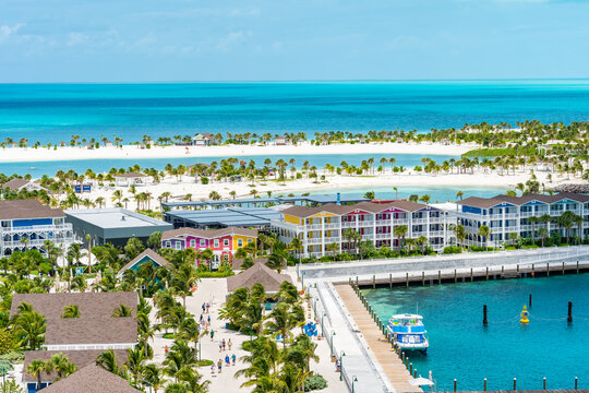 Colorful Buildings on Ocean Cay Island