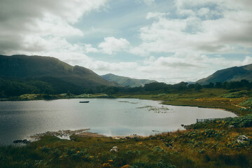 lake and mountains