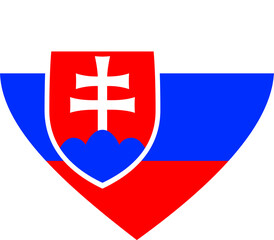 Flag of Slovakia inside heart shape