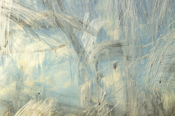 Dirty plastic. Scratched surface. Details of vandalism.