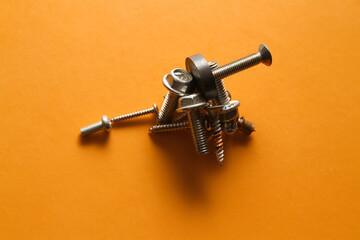 Phillips screwdriver has a head with pointed edges in the shape of a cross