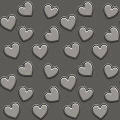 Seamless chrome hearts background pattern