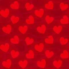 Seamless red hearts valentine background