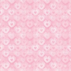 Seamless pastel pink hearts pattern background