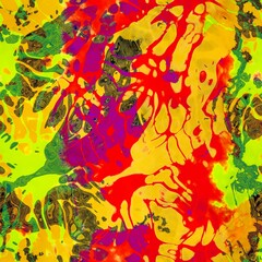 Colorful seamless paint splatter spill background 