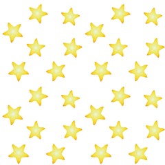 Seamless yellow stars pattern on white background