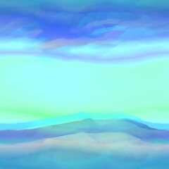 Seamless watercolor landscape background 