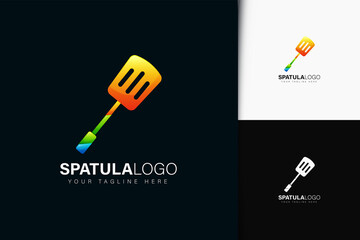 Spatula logo design with gradient