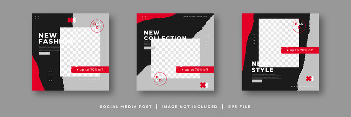 fashion sale social media post template