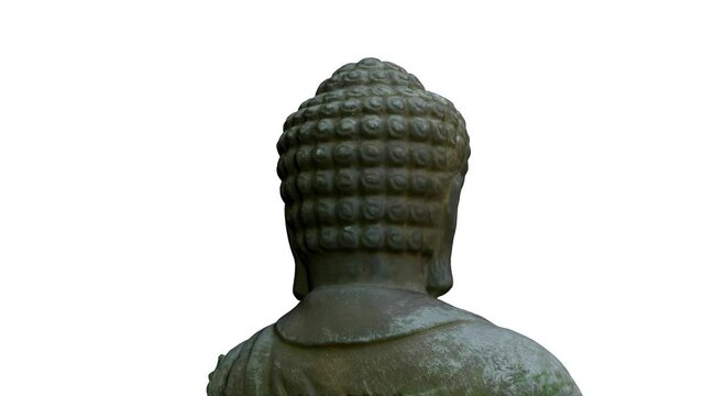 Realistic Buddha Statue Hd. Looped. Alpha channel included.
