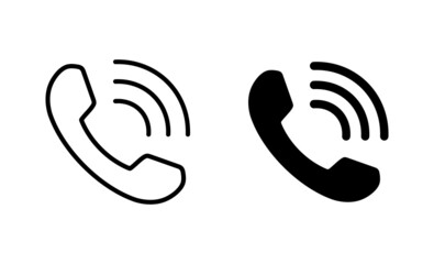 Call icons set. telephone sign and symbol. phone icon. contact us
