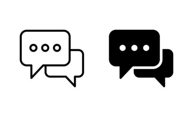 Chat icons set. speech bubble sign and symbol. comment icon. message - obrazy, fototapety, plakaty