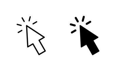 Click icons set. pointer arrow sign and symbol. cursor icon