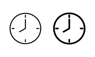 Clock icons set. Time sign and symbol. watch icon