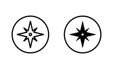 Fototapeta premium Compass icons set. arrow compass icon sign and symbol
