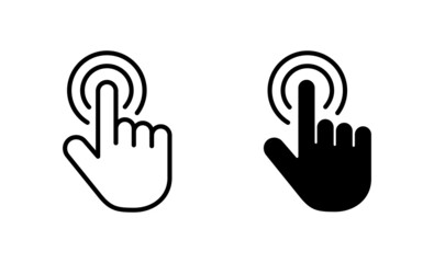 Hand cursor icons set. cursor sign and symbol. hand cursor icon clik