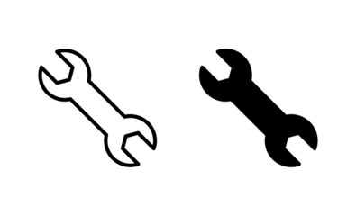 Wrench icons set. repair icon. tools sign and symbol