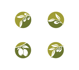 Simple Flat Olive Logo Vector Sign
