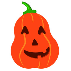 Calabaza de halloween con fondo blanco