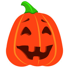 Calabaza de halloween con fondo blanco