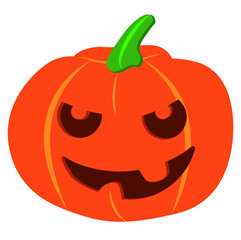Calabaza de halloween con fondo blanco
