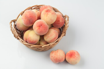 복숭아,과일,신선,여,름오브젝트,음식,잎