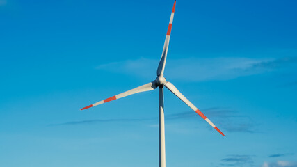 Wind turbine close up - clean energy