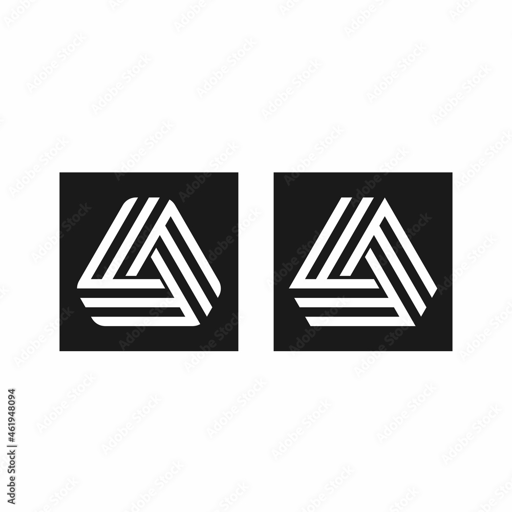 Poster amazing triangle line in 3d image graphic icon logo design abstract concept vector stock. can be use