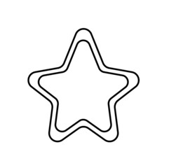 Abstract star as line drawing on white background. Vector
