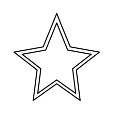 Abstract star as line drawing on white background. Vector