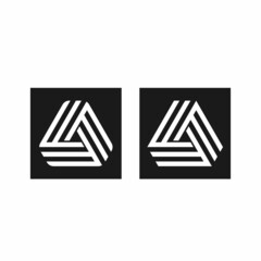 Amazing triangle line in 3D Image graphic icon logo design abstract concept vector stock. Can be used as a symbol associated with monogram