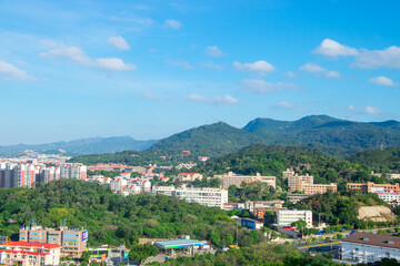 Fototapeta na wymiar Morning panorama of Quanzhou, China.