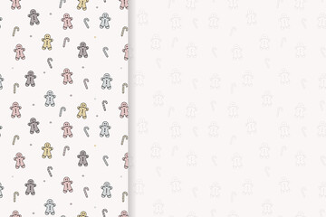 Empty background with cookies and candies. Christmas concept. Vector