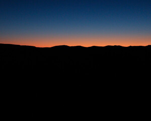 sunset in the mountains