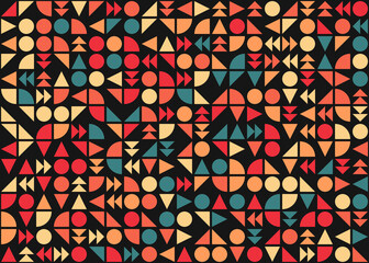 Abstract Geometric Pattern generative computational art illustration