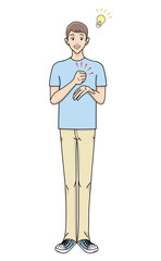 30代男性全身　閃いた