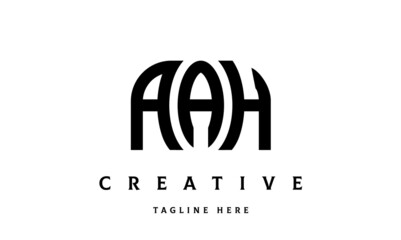 AAH creative taj three latter logo vector
