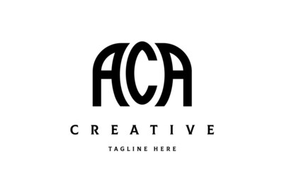 ACA creative taj three latter logo vector