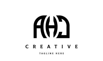 Fototapeta premium AHJ creative taj three latter logo vector