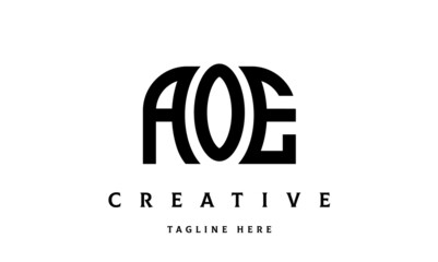 AOE creative taj three latter logo vector