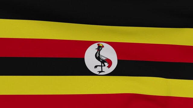 flag Uganda patriotism national freedom, seamless loop