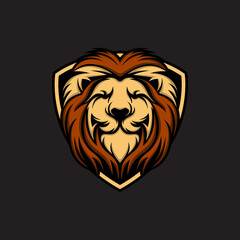 lion Head  for esport and sport mascot logo vector illustration
