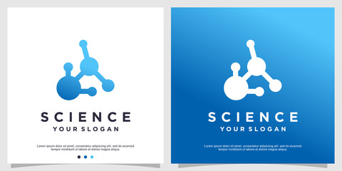 Science logo concept with creative element style Premium Vector part 1